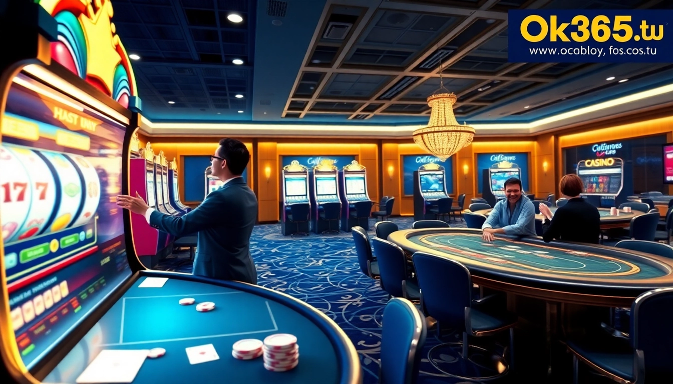 Experience thrilling gaming at https://ok365.tw/ with dynamic casino atmosphere showcasing exciting slots and poker action.
